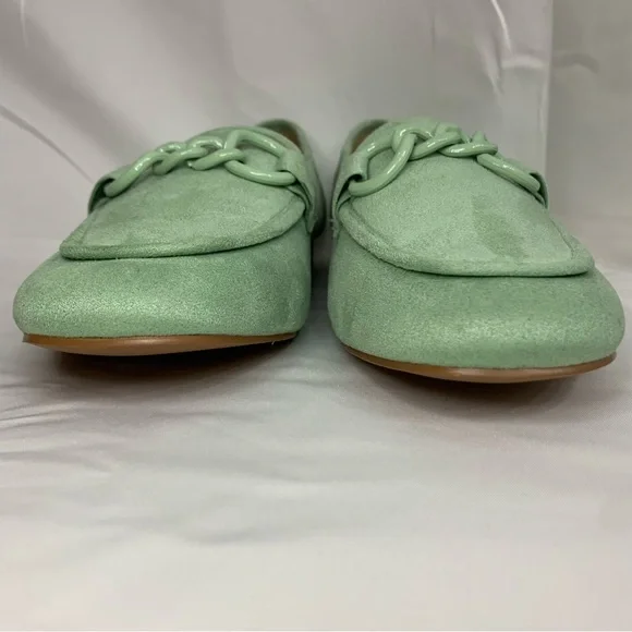 ASOS Design Mint Green Loafers with Chain Detail, size 9 - Picture 4 of 13